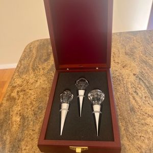 Elegant Set of 3 Wine Bottle Stoppers (New/Never Used)